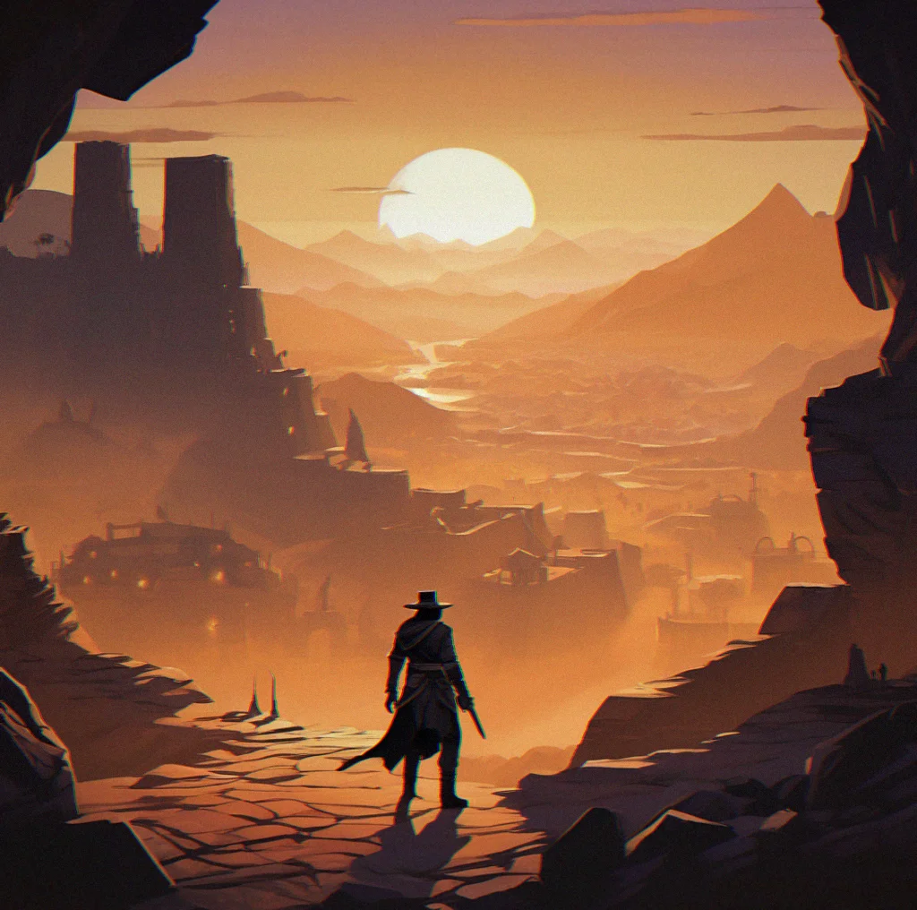 A black market underground chamber filled with stolen goods and illicit traders, player character conducting business away from the law